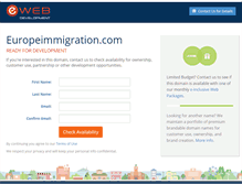 Tablet Screenshot of europeimmigration.com